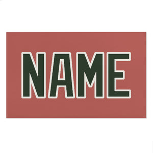 Custom Copper Rose Dark Green Beach Towel