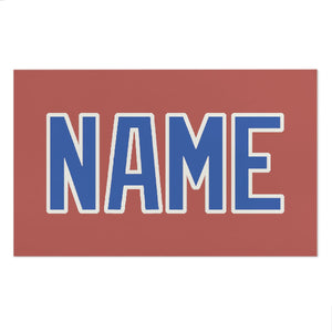 Custom Copper Rose Sky Blue Beach Towel