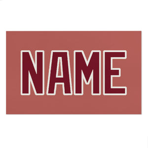 Custom Copper Rose Crimson Red Beach Towel