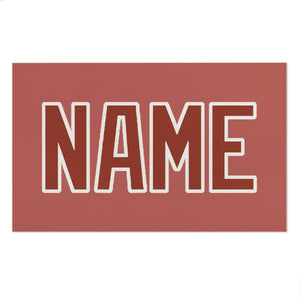 Custom Copper Rose Coral Red Beach Towel