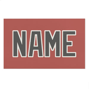 Custom Copper Rose Dark Grey Beach Towel