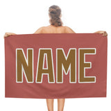 Custom Copper Rose Khaki Beach Towel