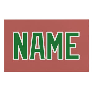 Custom Copper Rose Emerald Green Beach Towel