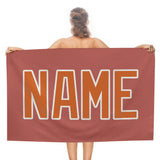 Custom Copper Rose Orange Beach Towel