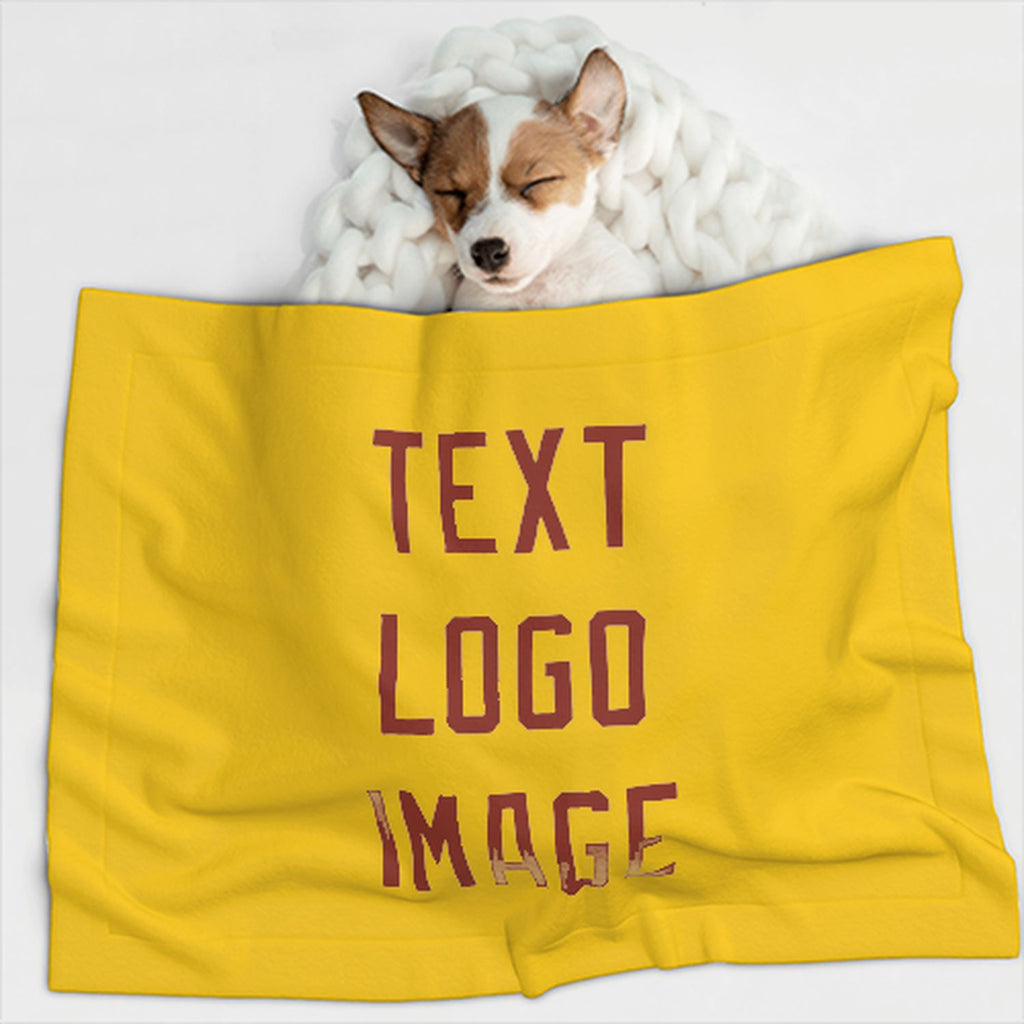 Custom Gold Coral Red Pet Blanket