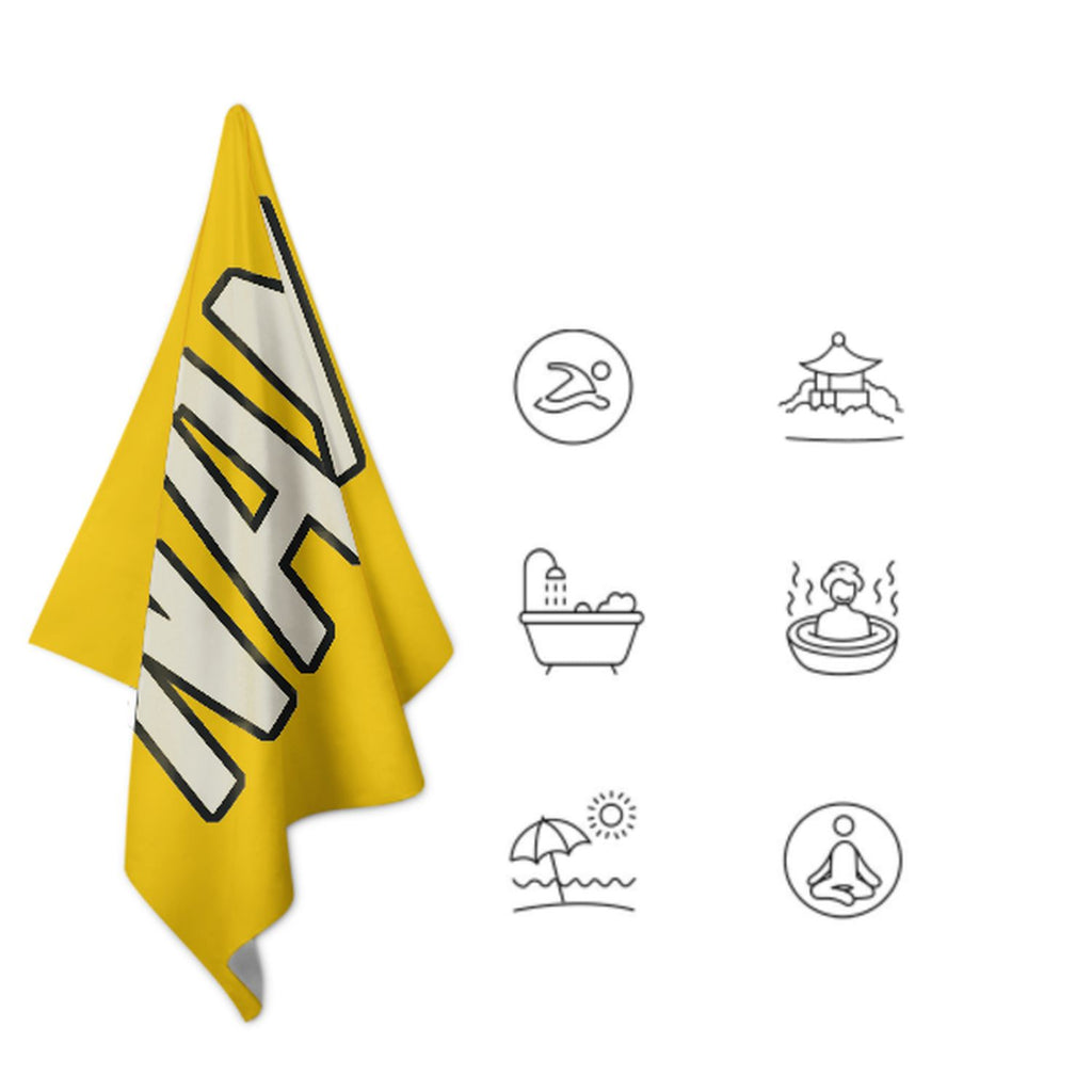 Custom Gold Cream Beach Towel