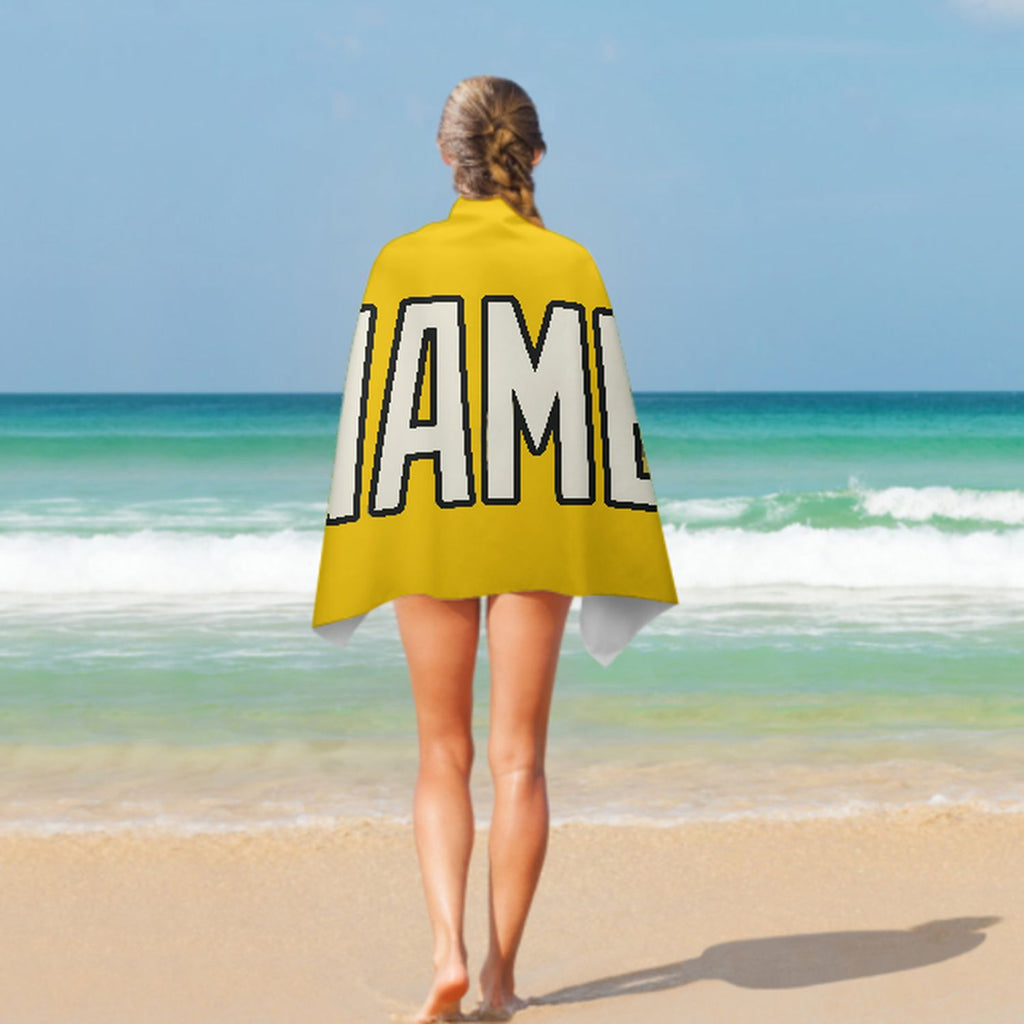 Custom Gold Cream Beach Towel