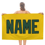 Custom Gold Green Beach Towel