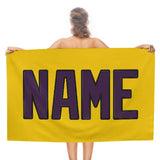 Custom Gold Purple Beach Towel