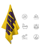 Custom Gold Purple Beach Towel