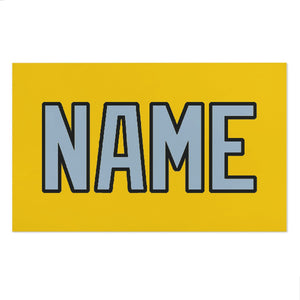 Custom Gold Light Blue Beach Towel