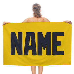 Custom Gold Navy Beach Towel