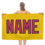 Custom Gold Pink Beach Towel