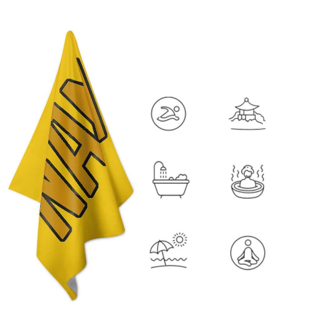 Custom Gold Yellow Beach Towel