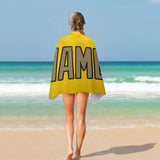 Custom Gold Light Khaki Beach Towel