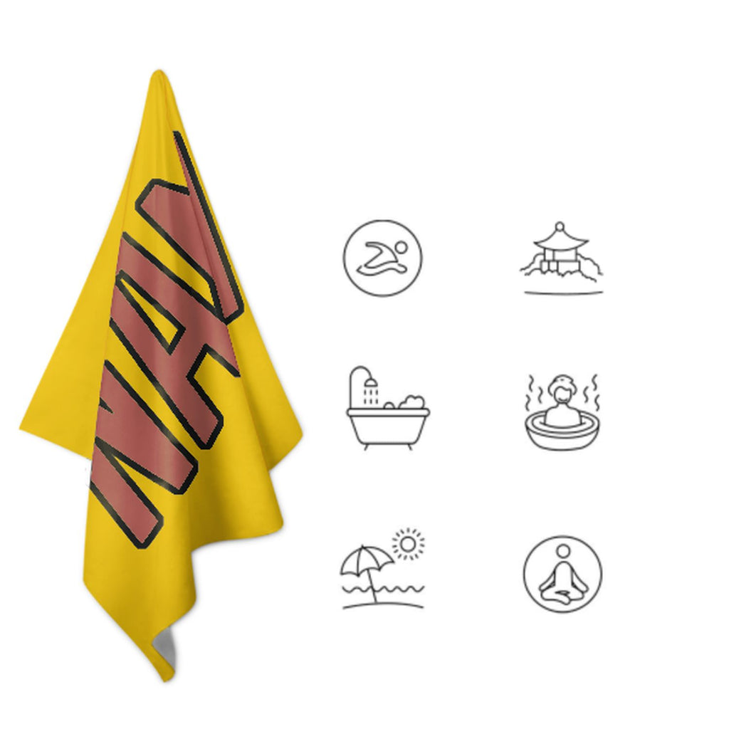 Custom Gold Copper Rose Beach Towel