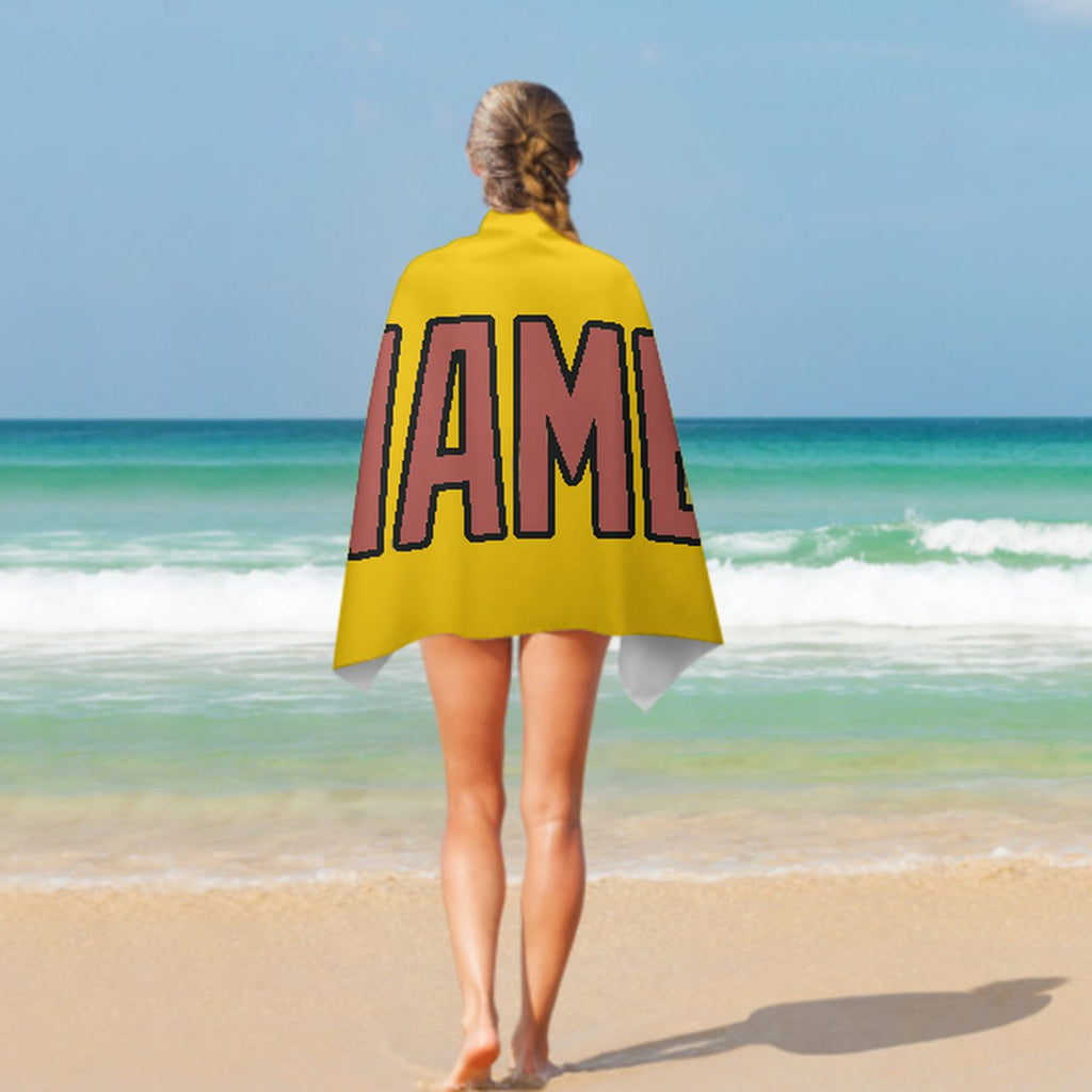 Custom Gold Copper Rose Beach Towel