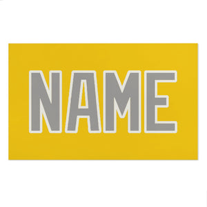 Custom Gold Gray Beach Towel