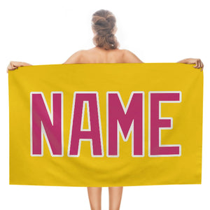 Custom Gold Pink Beach Towel