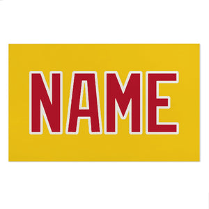 Custom Gold Red Beach Towel