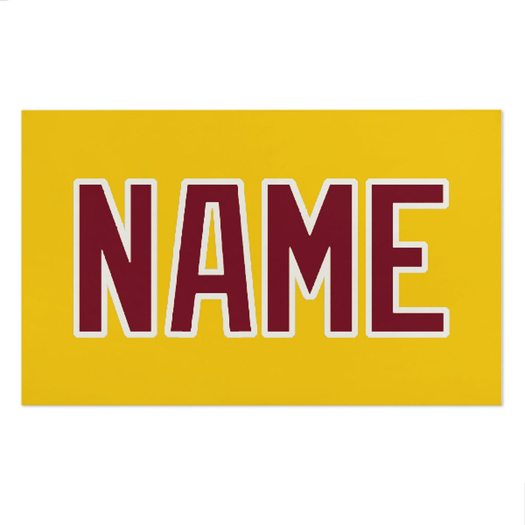 Custom Gold Crimson Red Beach Towel