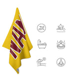 Custom Gold Crimson Red Beach Towel