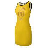 Custom Gold Yellow Sleeveless Vest Dress