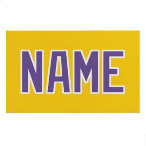 Custom Gold Light Purple Beach Towel