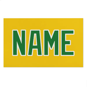 Custom Gold Emerald Green Beach Towel