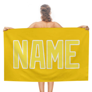 Custom Gold Light Yellow Beach Towel