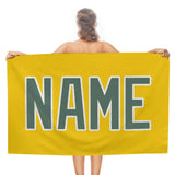 Custom Gold Blue Green Beach Towel