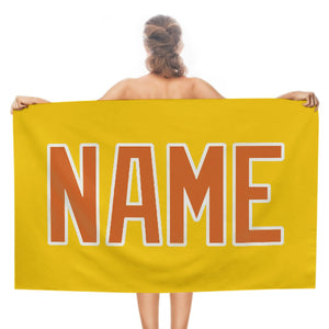 Custom Gold Orange Beach Towel