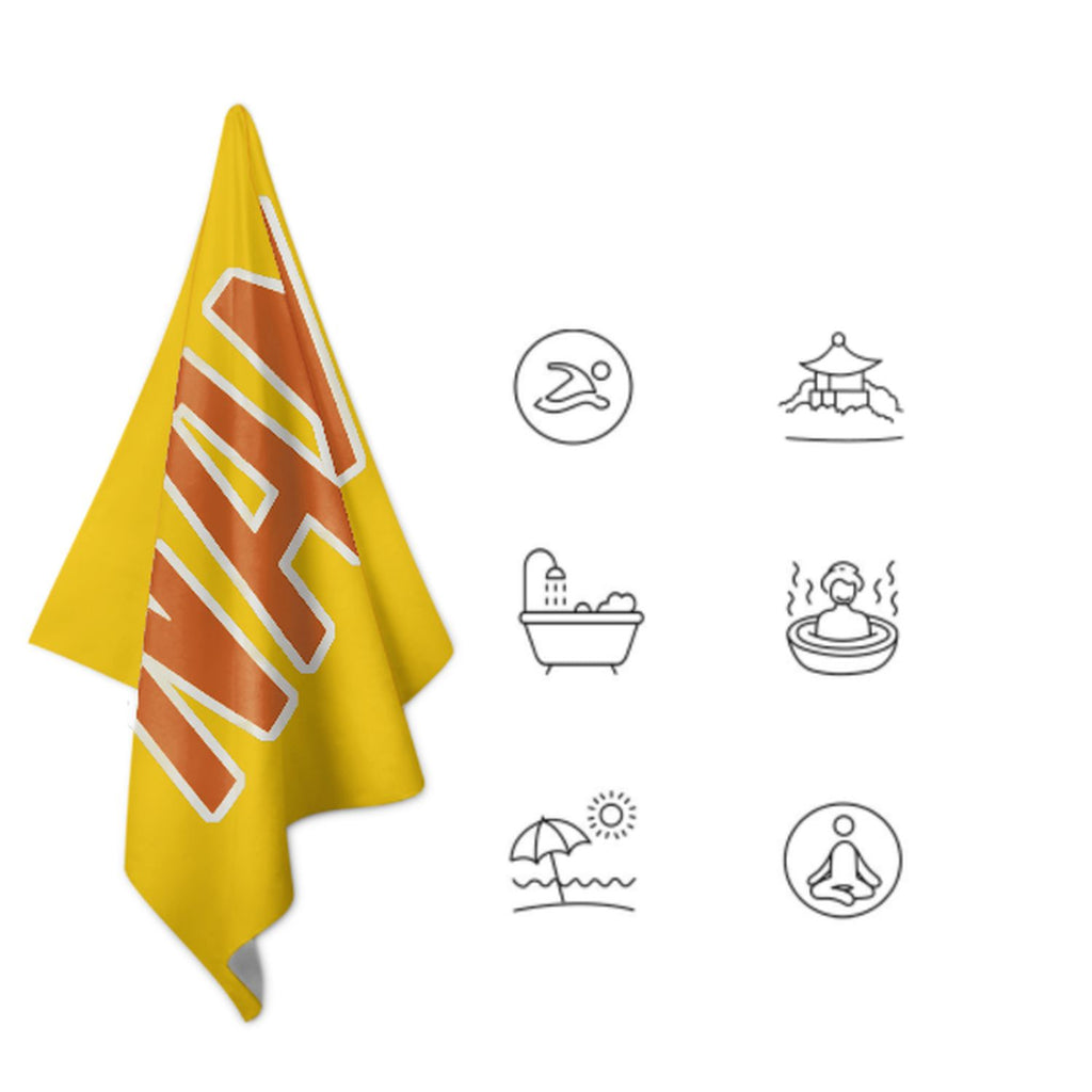 Custom Gold Orange Beach Towel