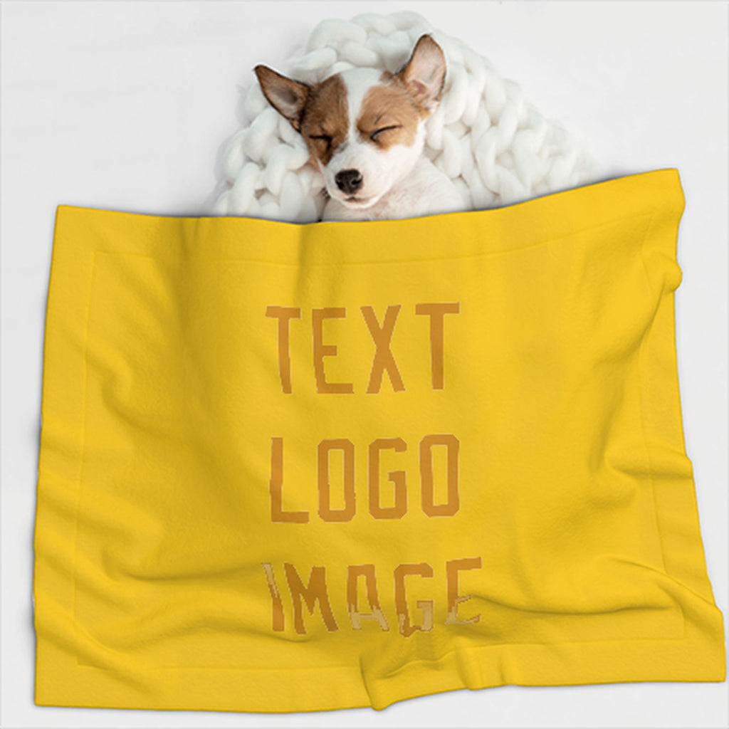 Custom Gold Yellow Pet Blanket