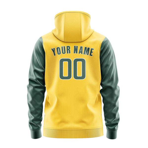 Custom Powder Blue Gold-Orange Raglan Sleeves Three Stripes Full-Snap Button Hoodie main image 0