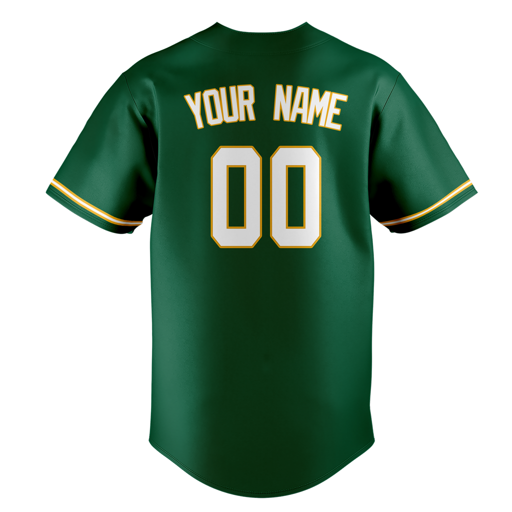 Custom Kelly Green & White Colors Design Sports Baseball Jersey BB01OA021502