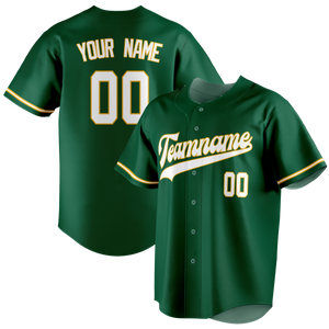 Custom Kelly Green & White Colors Design Sports Baseball Jersey BB01OA021502