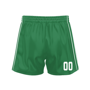 Custom Green White Solid Color Basketball Shorts