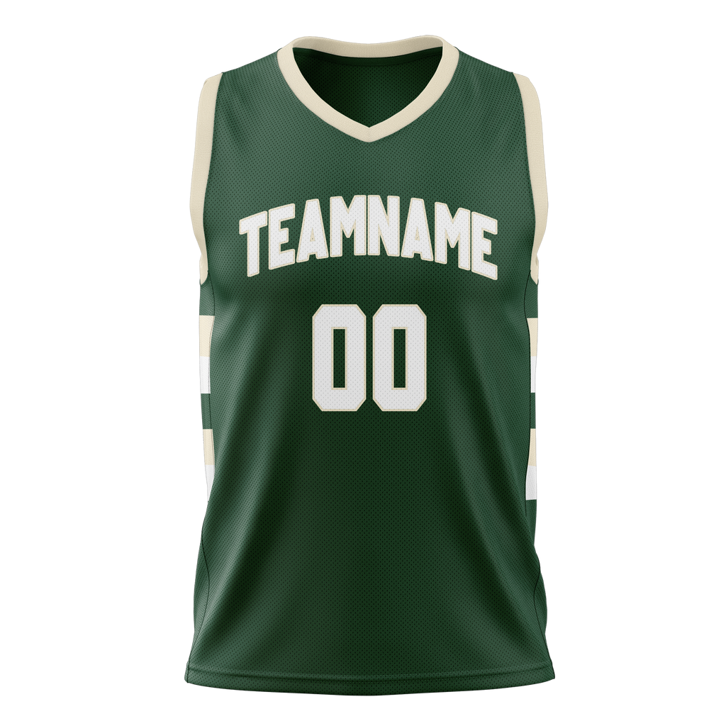 Custom Kelly Green & White Colors Design Sports Basketball Jersey BS01MB031502