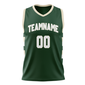 Custom Kelly Green & White Colors Design Sports Basketball Jersey BS01MB031502