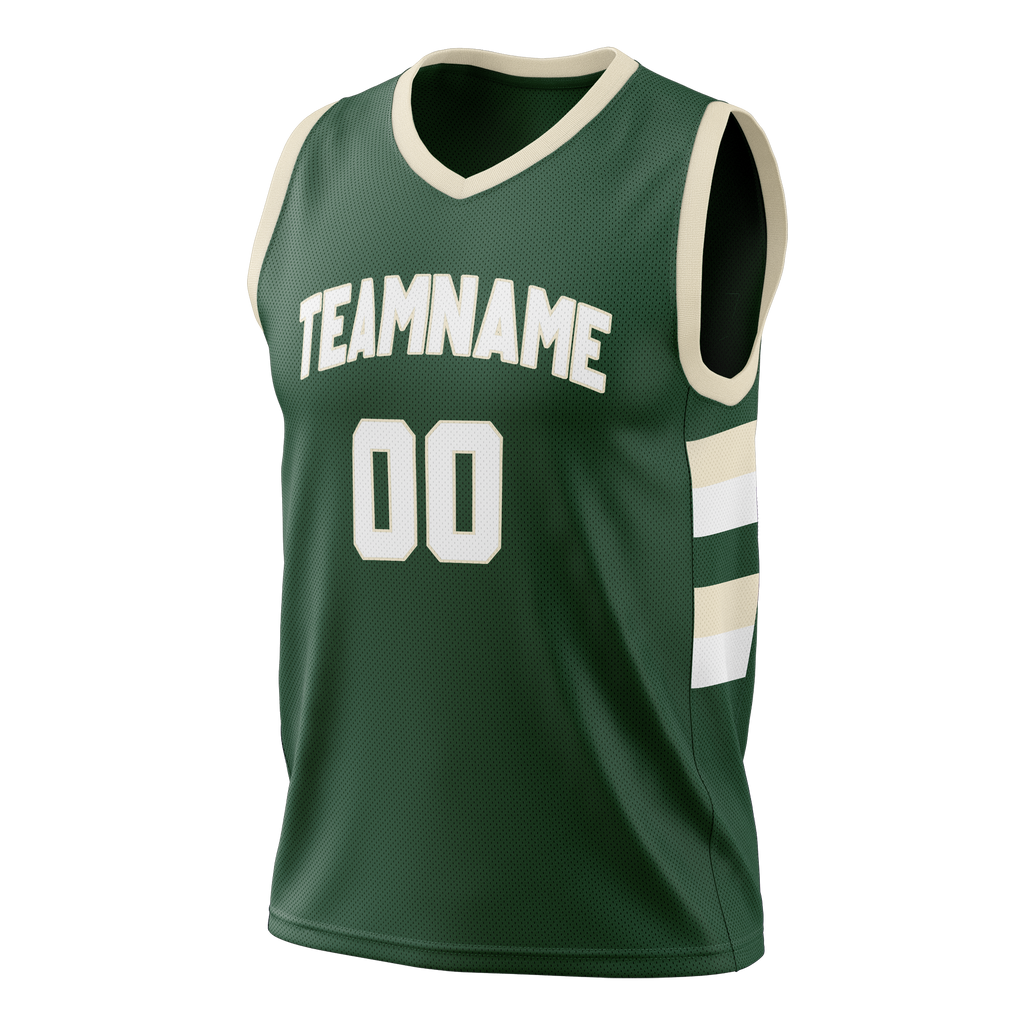 Custom Kelly Green & White Colors Design Sports Basketball Jersey BS01MB031502