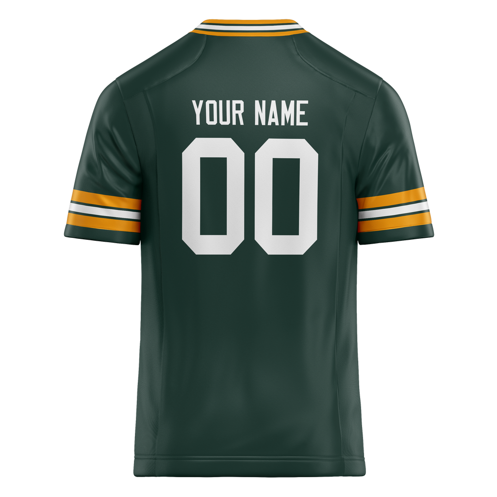 Custom Kelly Green & Gold Colors Design Sports Football Jersey FT01GBP011513
