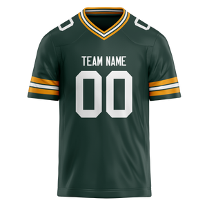 Custom Kelly Green & Gold Colors Design Sports Football Jersey FT01GBP011513