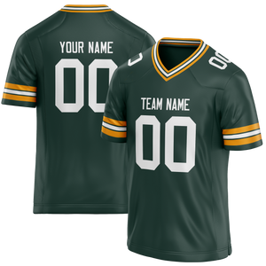 Custom Kelly Green & Gold Colors Design Sports Football Jersey FT01GBP011513