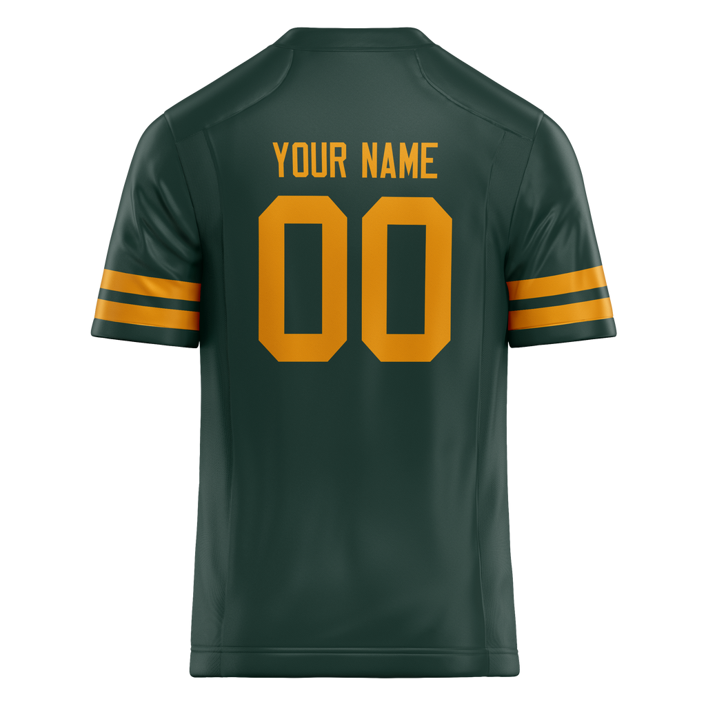 Custom Kelly Green & Gold Colors Design Sports Football Jersey FT01GBP031513