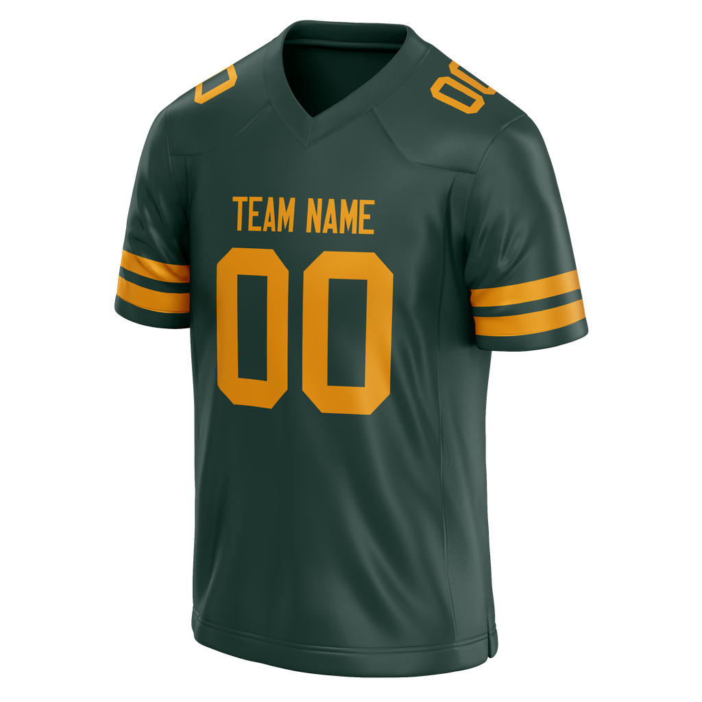 Custom Kelly Green & Gold Colors Design Sports Football Jersey FT01GBP031513