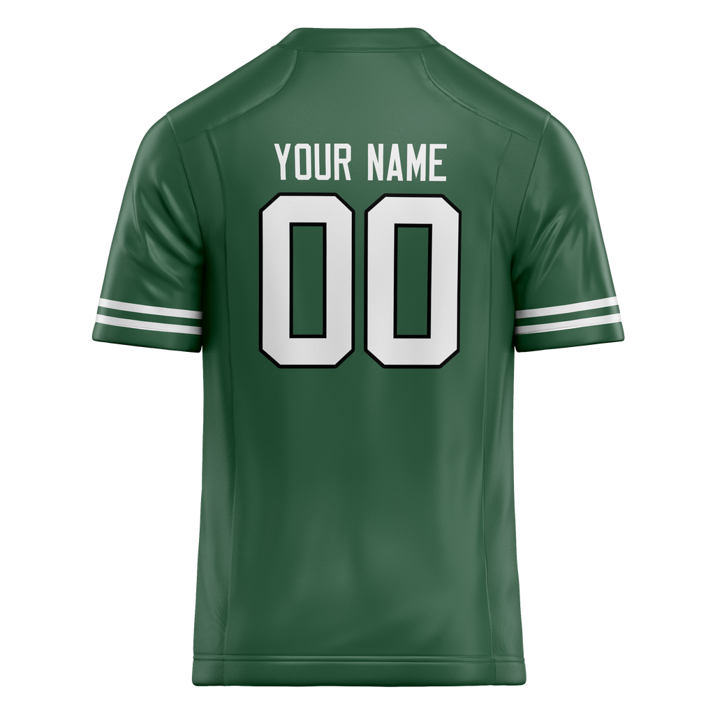 Custom Kelly Green & White Colors Design Sports Football Jersey FT01NYJ011502