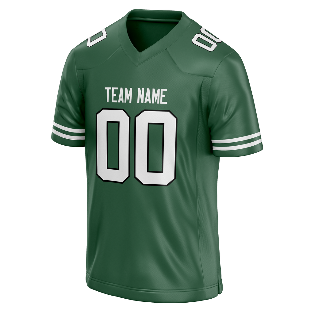 Custom Kelly Green & White Colors Design Sports Football Jersey FT01NYJ011502