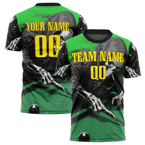 Custom Green Skull Soccer Jersey FT04240816SK010