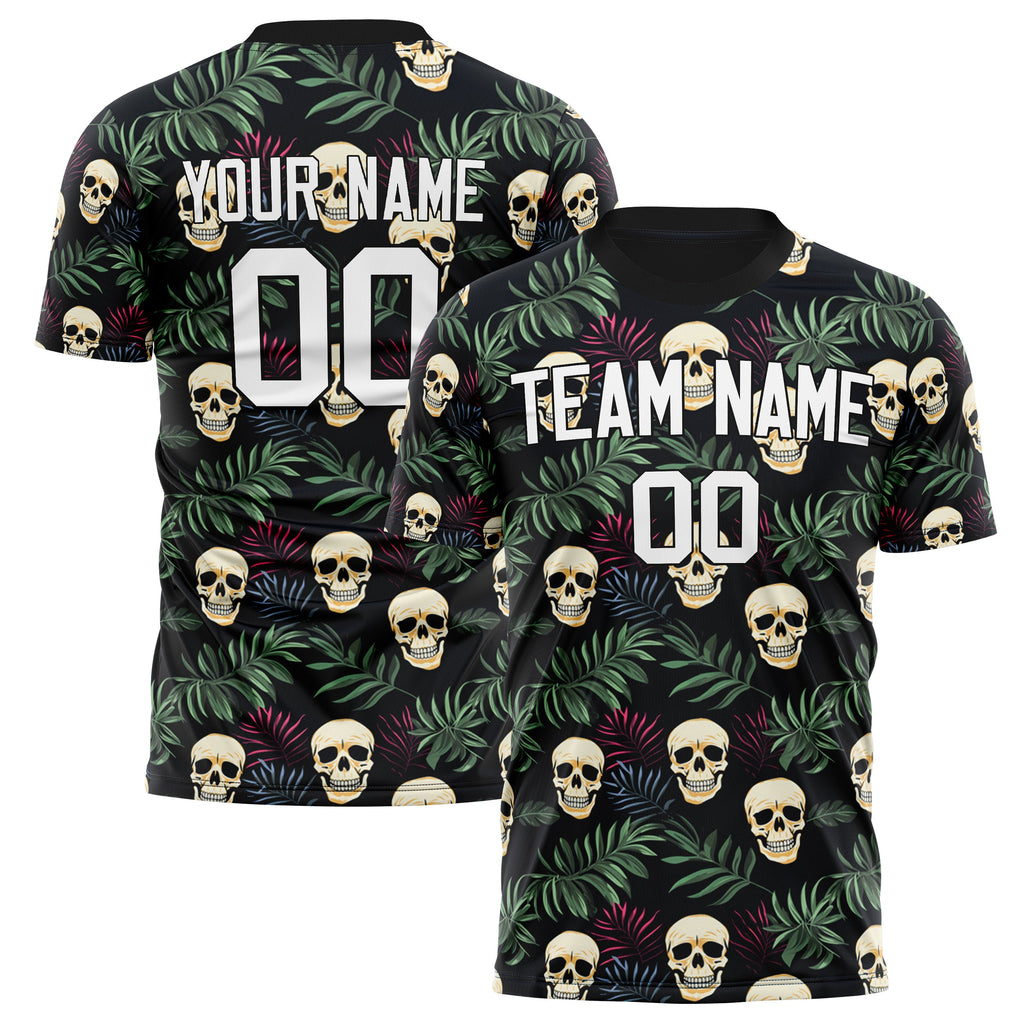 Custom Green Skull Soccer Jersey FT04240816SK024